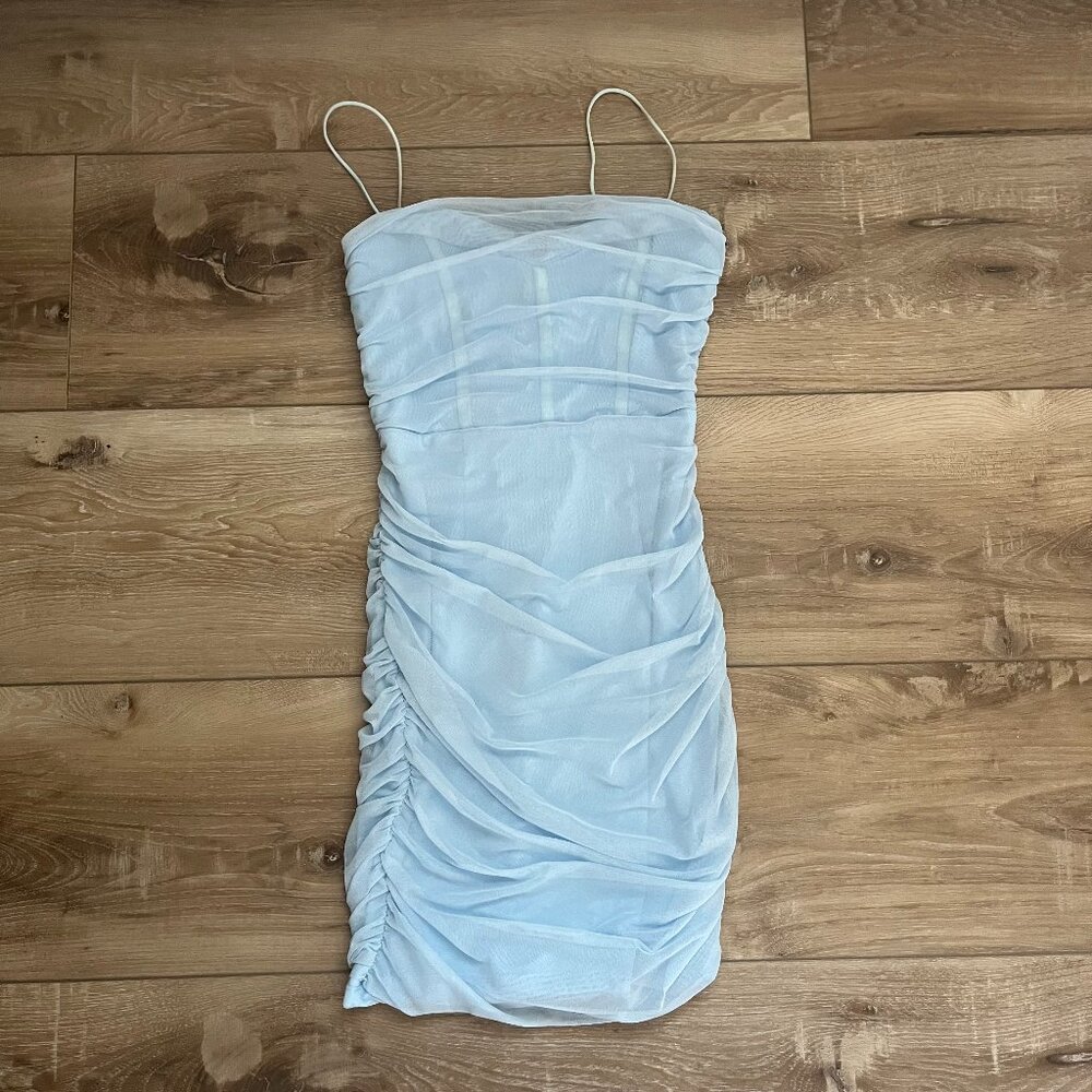 Light blue mesh Princess poilly dress, size US 4